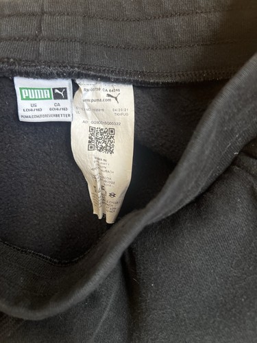 Girls Puma Sweatpants Black with Rainbow Logo Large Active Wear Bottoms Joggers - Picture 3 of 4