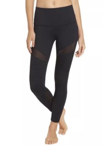 ZELLA AUTUMN MOTO MESH BLACK ANKLE LEGGING SIZE M NWT!