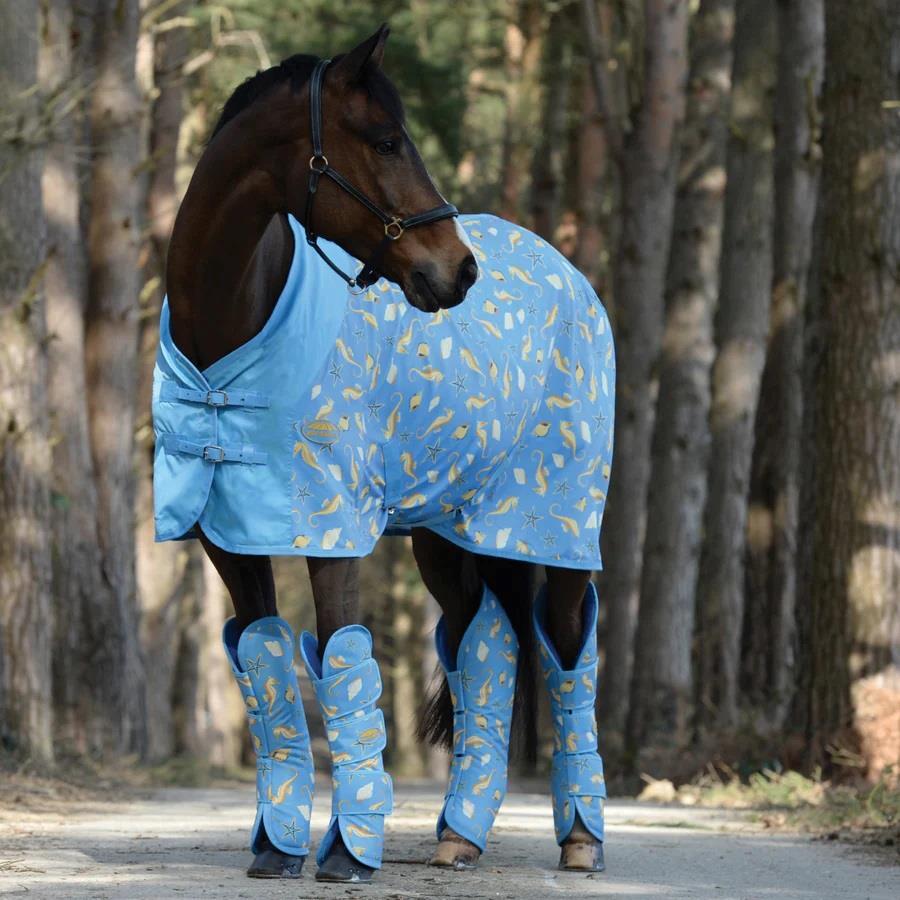 WeatherBeeta Fleece Cooler Standard Neck Rug Seahorse Print eBay