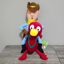 1999 Stuffins CVS Island of Misfit Toys 13" Plush Misfit Cowboy Riding Ostrich