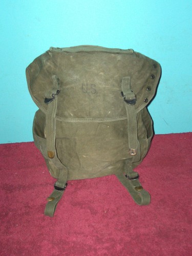ORIG. VIETNAM ERA OD M 1961 CANVAS COMBAT FIELD / BUTT PACK