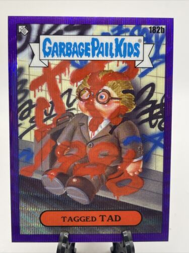 182b Tagged Tad Purple Refractor /250 2022 Garbage Pail Kids Chrome os5 Gpk - Picture 1 of 2