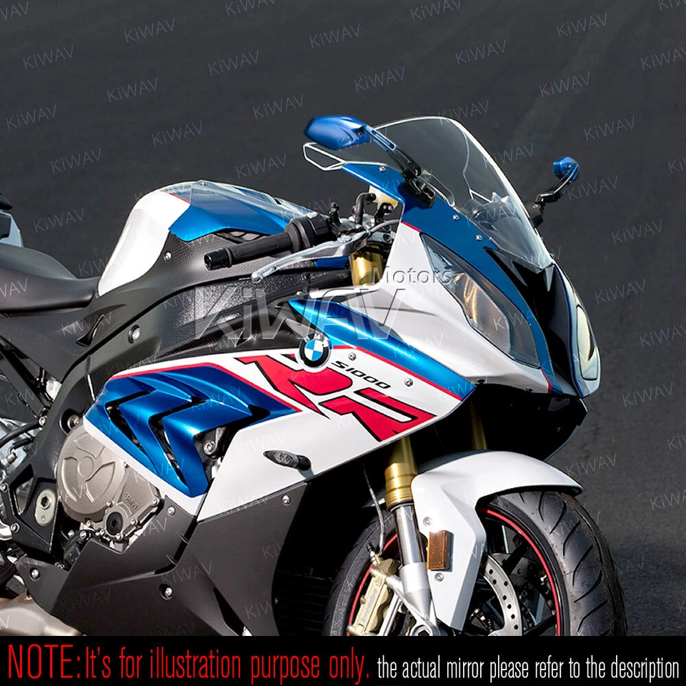 Espejos de montaje de carenado estilo cabeza de serpiente Medusa ajustables para proyecto de bicicleta personalizado Foto 3 de 4