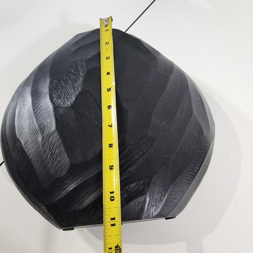 New Modern Textured Slim Cast Aluminum Black Vase India 11"×12"x2.5" - Picture 2 of 13