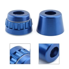 2x Throttle Lock Cruise Control Clamp End Bar Fit BMW F650CS K1200 K1600 Blue