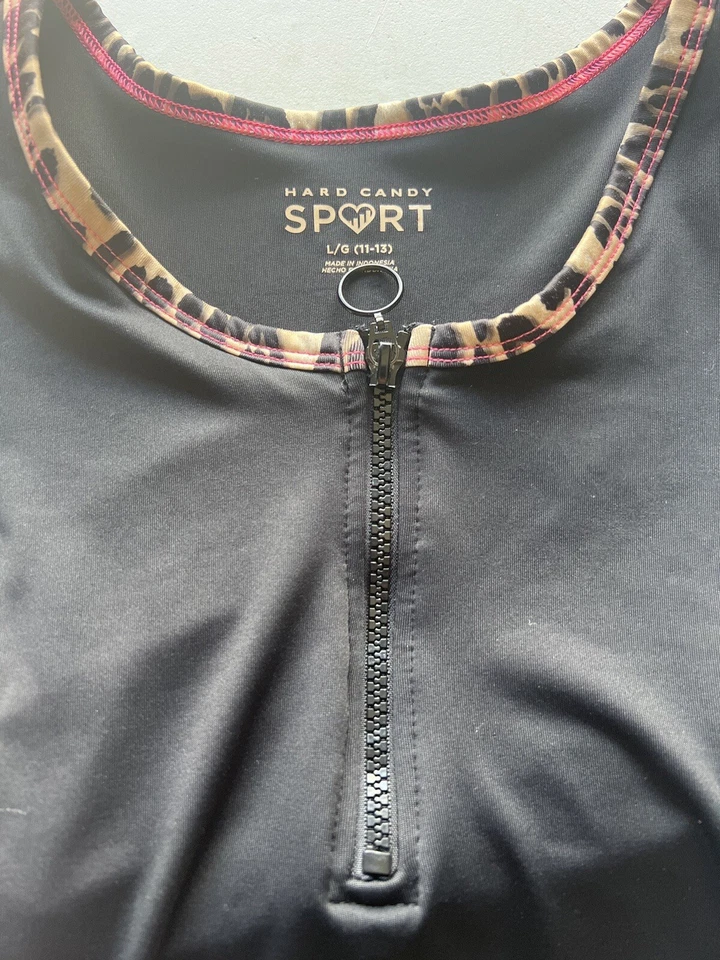 Regata Hard Candy Sport Top feminina rosa ativa L 11/13 estampa animal - Imagem 2 de 2