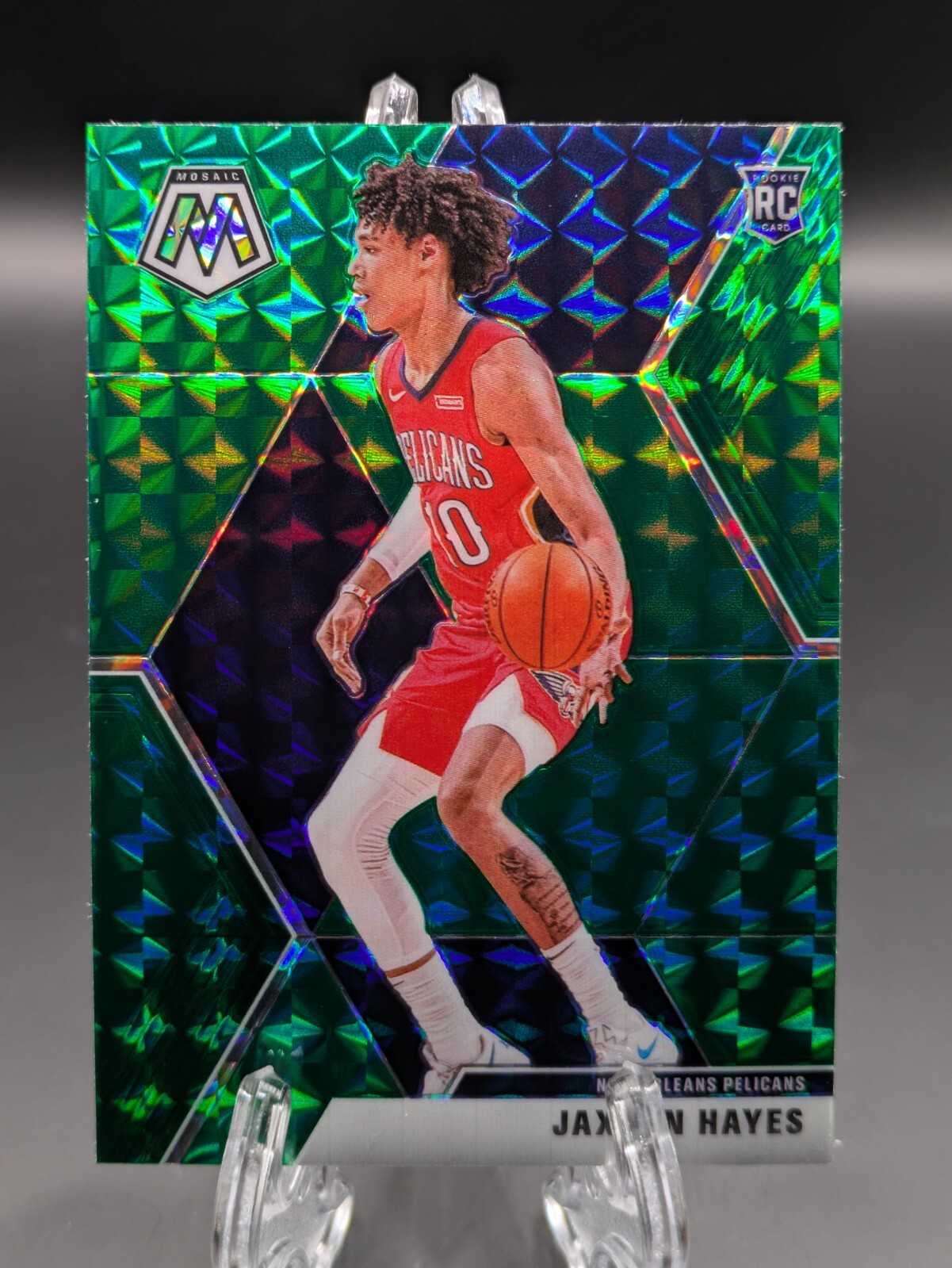 2019-20 Panini Mosaic Jaxson Hayes Rookie Green Prizm Pelicans RC #221