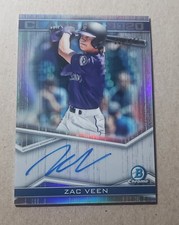 2020 Bowman Chrome Class of 2020 Zac Veen Auto /250 Colorado Rockies Autograph