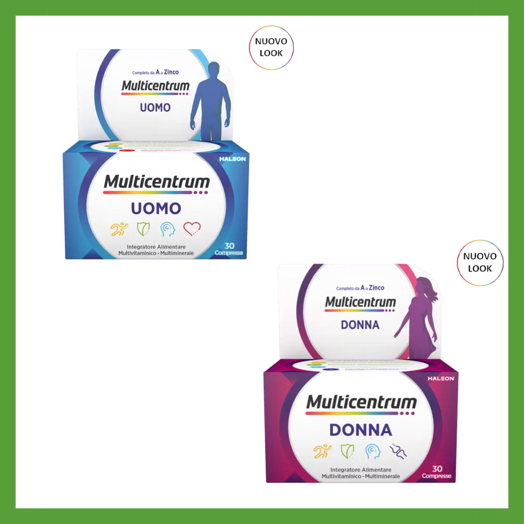 Multicentrum Donna Uomo Integratore Alimentare Multivitaminico 30Compresse