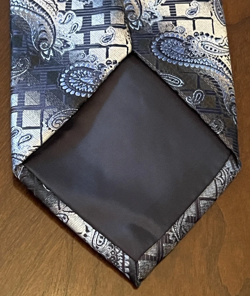 Corbata de cuello Daniel Ellissa azul 100 % poliéster para hombre hecha en China Foto 2 de 4