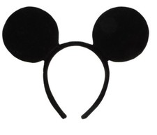 Black Mouse Headband with Bow Fancy Dress Party Accessory for Kids & Adults