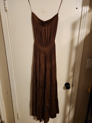 Evereve Women's Savannah Strapless Dress Mocha Bisque Small NWT retail $118