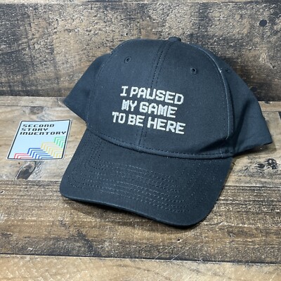 I Paused My Game to Be Here Hat Cap Embroidered Cotton Adjustable Snapback