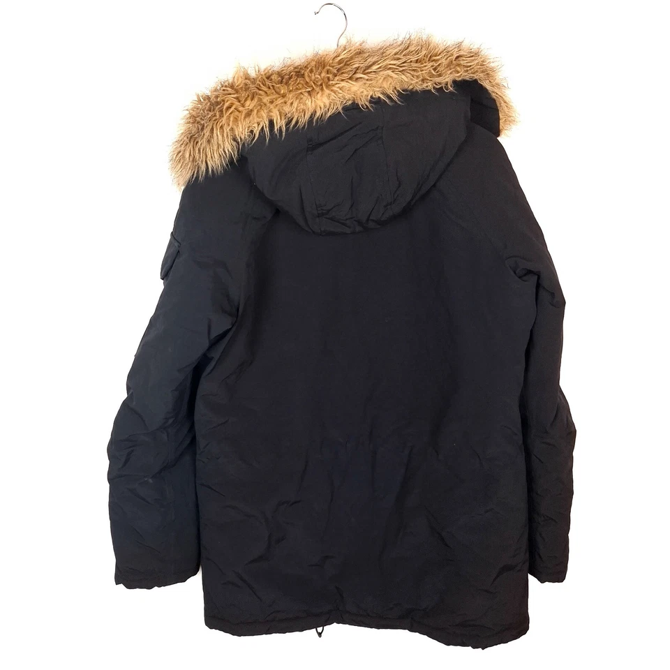 CARHARTT Hombres Parka Chaqueta Talla M Con Capucha Aislada Negro Cremallera ... - Imagen 2 de 4