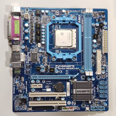 Gigabyte Motherboard GA-M68MT-D3 AM3 with AMR Phenom II X2 CPU