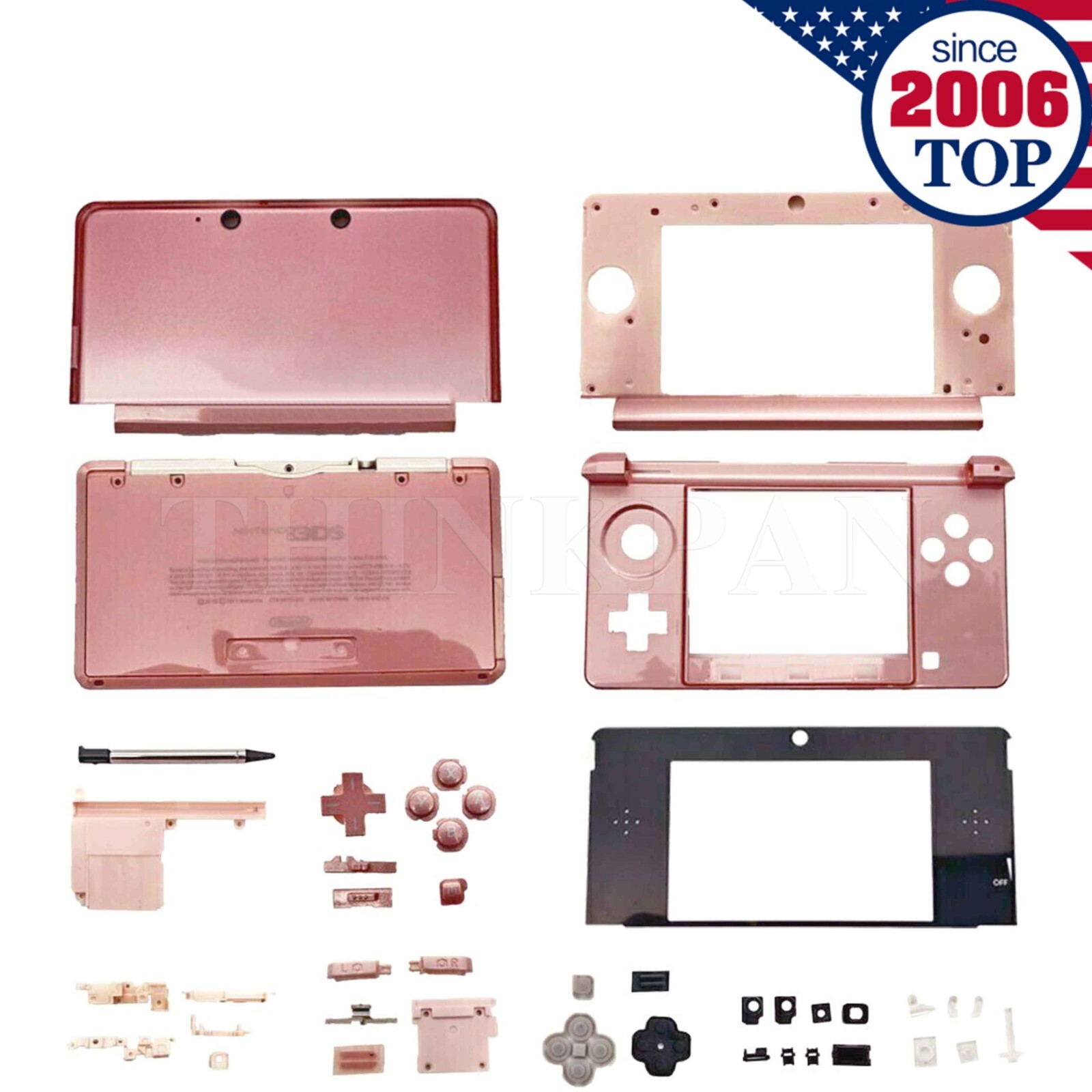 Full Set Housing shell for Nintendo 3DS Replacement Case Cover Blue