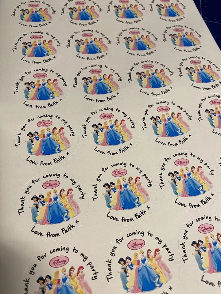 Персонализированные Принцессы Disney на день рождения для вечеринки спасибо сладкий конус - Изображение 3 из 4