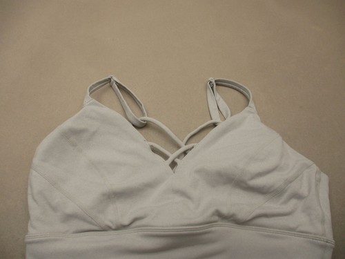 Prana Größe XL Damen grau gefüttert kabellos Pull On Racerback tailliert Sport BH 4N - Bild 2 von 5