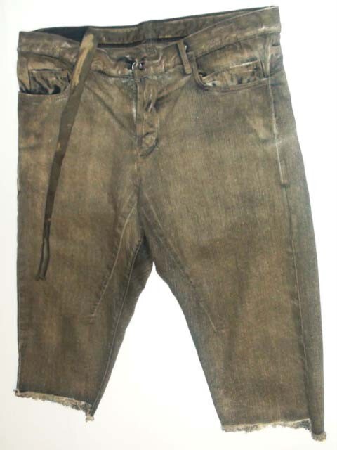 Rick Owens Unisex Jeans Shorts drkshdw washed distressed