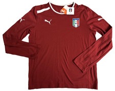 Vintage 2010/11 Puma Italy Soccer/Football Long Sleeve Shirt Med. NWT Super Soft