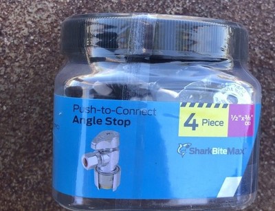 SharkBite Max 1/2  Push-to-Connect 3/8  Angle Stops Chrome-Plated Brass *NEW*