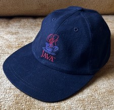 Vintage 90s Sun Microsystems Java Tech Apple Computer Black Hat Cap - Great Cond
