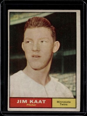 1961 Topps #63 Jim Kaat, Vg/Ex, Minnesota Twins