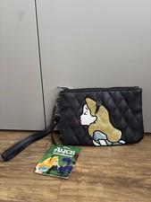 Difuzed Disney Alice in Wonderland Black Quilted Wristlet Pouch Wallet Purse