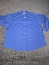 Pronto Uomo Dress Shirt in blue, 100 Cotton, 19" neck size and 34/35" sleeve