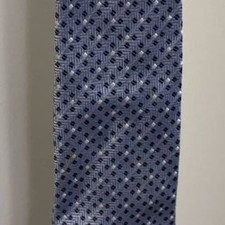 Alessandro Ferrari Blue Geometric Pattern Silk Necktie Made in Italy