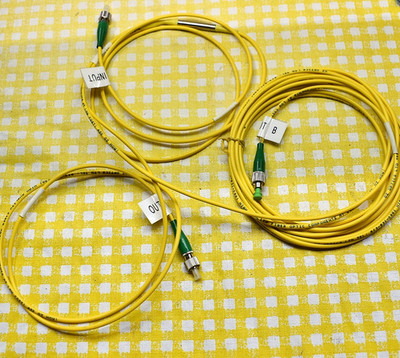 Two-Port Fiber Optic Splitter / Patch Cord 9/125um FC/APC Connectors