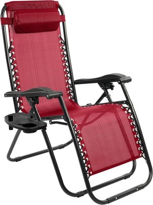 Elevon Zero Gravity Chair with Cup Holder & Removable Pillow, Adjustable Reclini