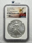 2016 Silver Eagle NGC MS70 FDOI John Mercanti Signed 30th Anniversary Label