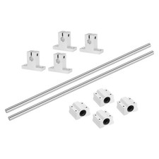 2 Pcs 400mm Linear Motion Rail Guide with 4 PCS SCS8UU Bearings SK8 Rail Support