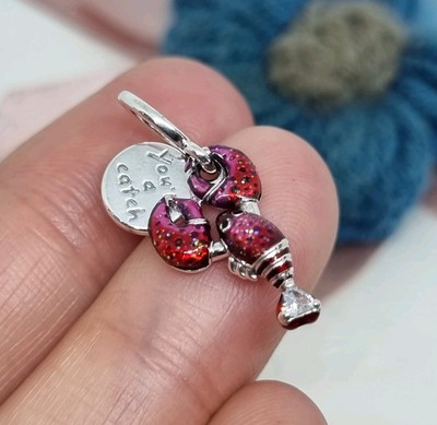 NEU Original Pandora Rot Emaille Hummer Dangle Charm   S925 ALE 
