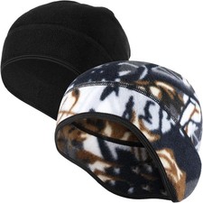 Winter Fleece Skull Cap Thermal Ski Hat Cycling Helmet Liner Windproof Watch Cap