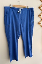 Figs Technical Collection Scrub Pants In Blue Women  s Sz XXL Pockets