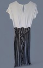 USED - Women's XL Black & White one piece short sleeve jumpsuit — photo 2