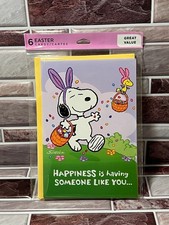 Hallmark "Peanuts" Easter Cards W Envelopes NEW/SEALED 2 Packs of 6 Cards SNOOPY