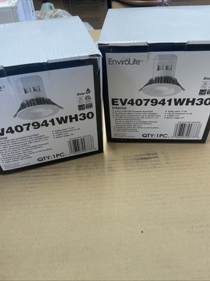 2 - EnviroLite Easy Up 4 in. Remodel Canless Integrated LED Recessed Light Kit!