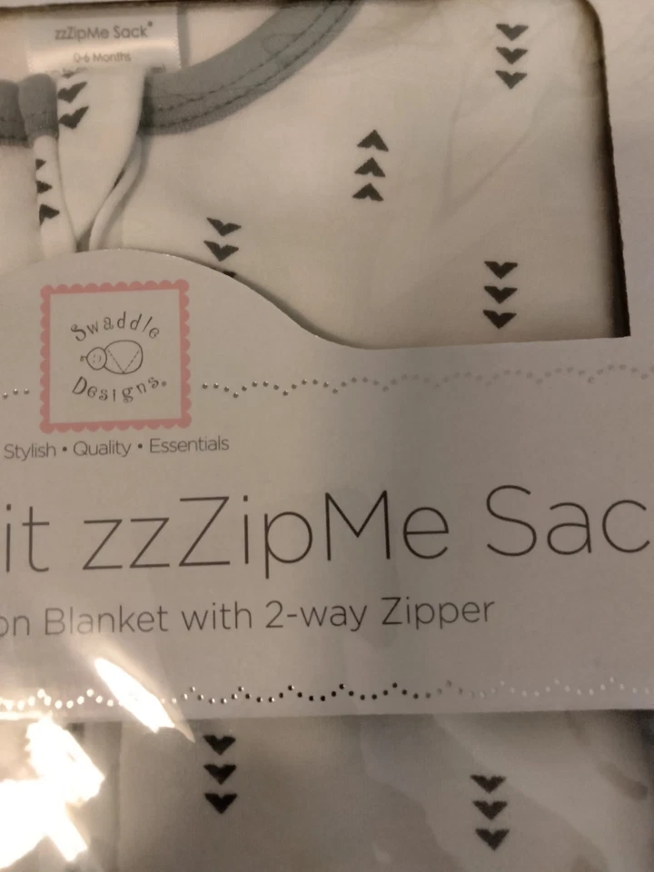Nuevo saco sellado tejido algodón ZzZip Me talla pequeña 0 a 6 meses Foto 3 de 4