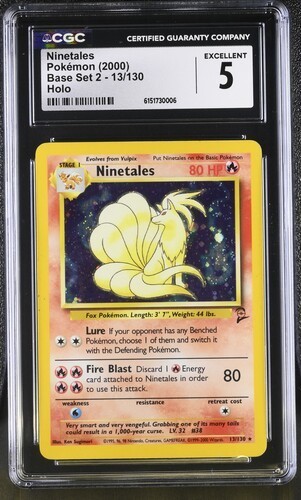 Ninetales graded CGC 5 for sale on eBay