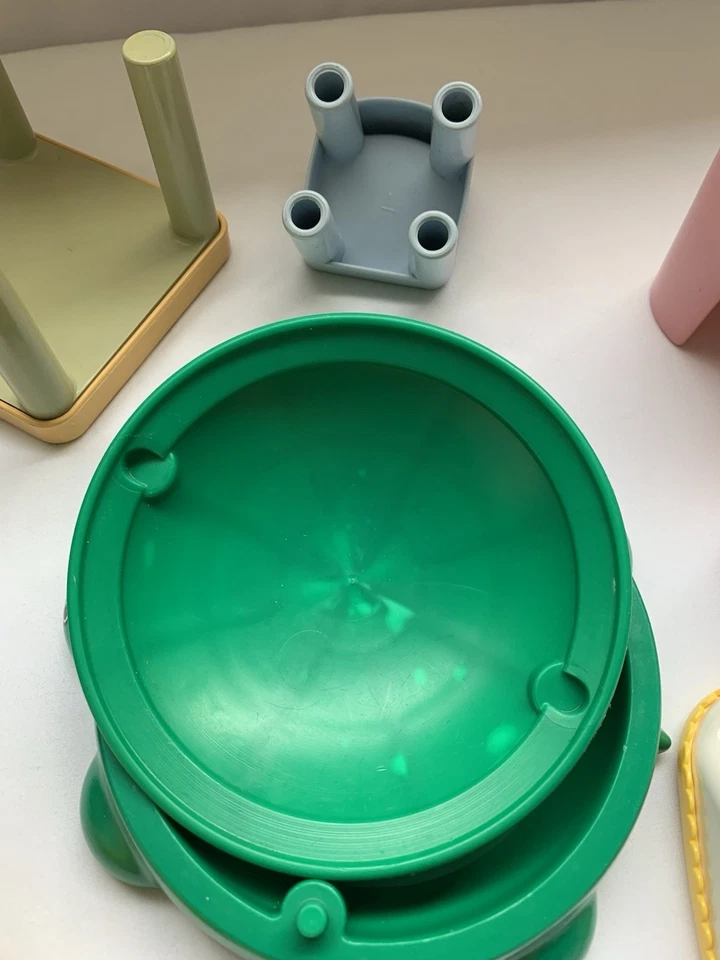 Vintage Little Tikes Dollhouse Furniture lot Swing Sandbox Grass Mat Figures - Image 4 of 4