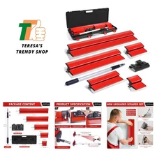 Drywall Skimming Blade Set with Portable Case, Stainless Steel 6", 10",16", 2...