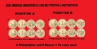 2025 American Innovation Dollar Coin P & D Positive A & B Set 16 Coins UNC