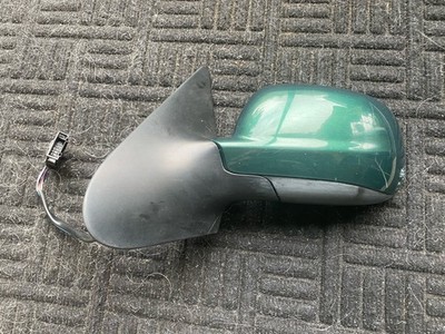 Vw Polo 6N2 Stubby Nearside Mirror. Passenger side. Green LC6M 1999-2001.