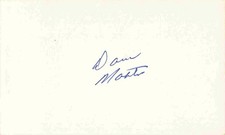 Dave Moates Texas Rangers 1974-76 3x5 Index Card Signed Autographed