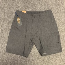 AFTCO Shorts Men's Size 30 Diffuse Charcoal 9" Aftech Fishing Ocean Sea Tackle