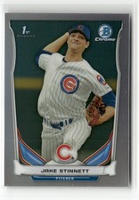 2014 BOWMAN DRAFT #CDP43 JAKE STINNETT CHROME REFRACTORS CHICAGO CUBS