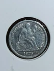1876 P Seated Liberty Silver Dime U.S. 10c Item F12AA7